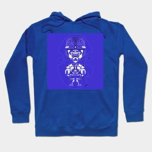 blue sisimite ecopop ape gorilla art in kaiju mecha robot suit Hoodie